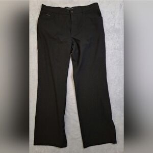 Alberto Men’s Pants Size 52 Black Ceramica Comfort Fit Straight Leg Travel Sku79